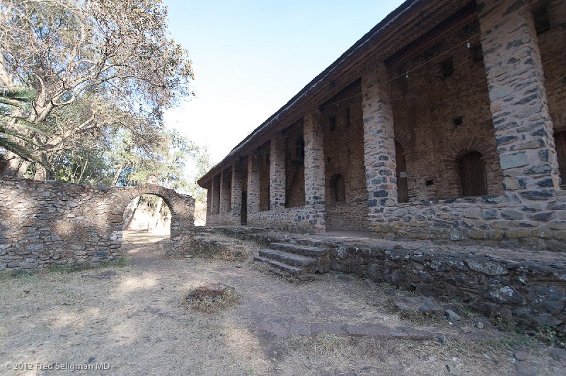 20120401_170543 Nikon D3 2x3.jpg - Debre Bihran Selassie Church, Appears more like a fortress. There are twelve towers guarding this church, each representing one of the twelve apostles.  Built late 1600s.